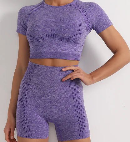 Seamless Yoga and Running Short Sleeve Set - StilNord