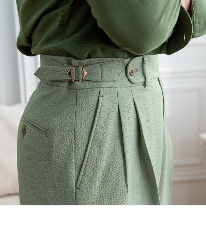 Slim Casual Seersucker Shorts til mænd - StilNord