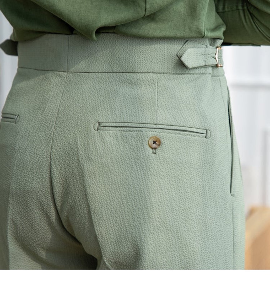 Slim Casual Seersucker Shorts til mænd - StilNord