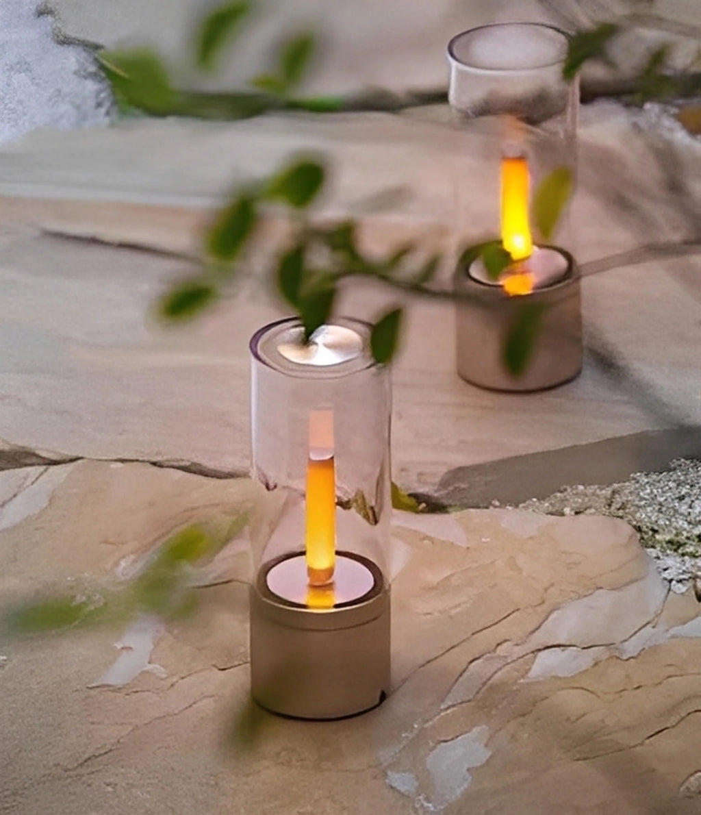 Smart stearinlys-lampe til hyggestemning på soveværelsesnatbordet