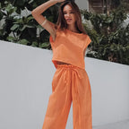 Sommer pyjamassæt til kvinder i bomuld og hør - StilNord