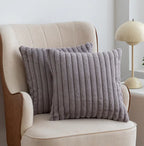 Nordic Faux Rabbit Fur Drawstring Pillowcase