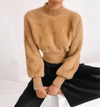 Stilfulde trøje med kunstpels - StilNord