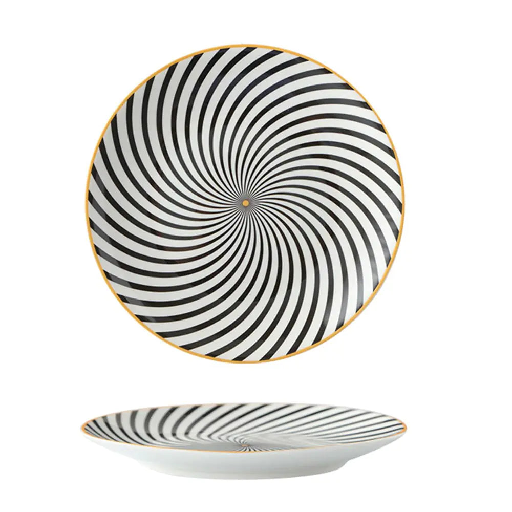 Nordic Style Ceramic Dishes Set for Western Cuisine