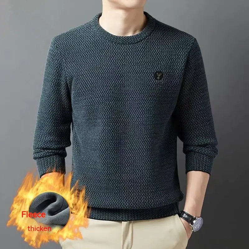 Thickened Men's Velvet Ferret Sweater - StilNord