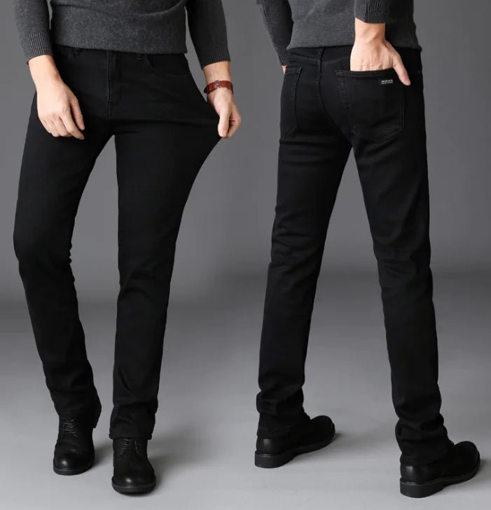 Trendy Slim Fit Black Jeans for Men (Casual Style) - StilNord
