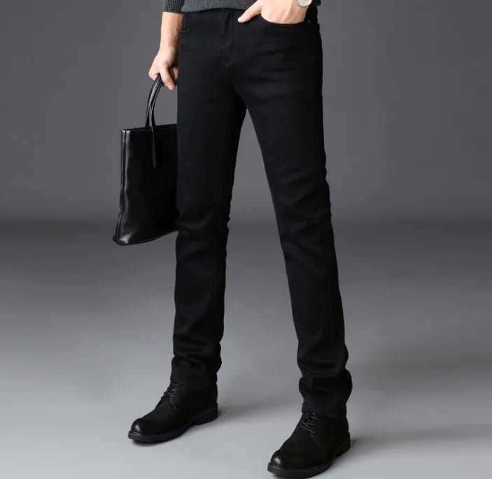 Trendy Slim Fit Black Jeans for Men (Casual Style) - StilNord