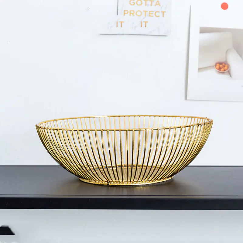 Nordic Style Minimalist Iron Fruit Basket Decor