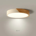 Modern Nordic LED Ceiling Light with Wooden Design