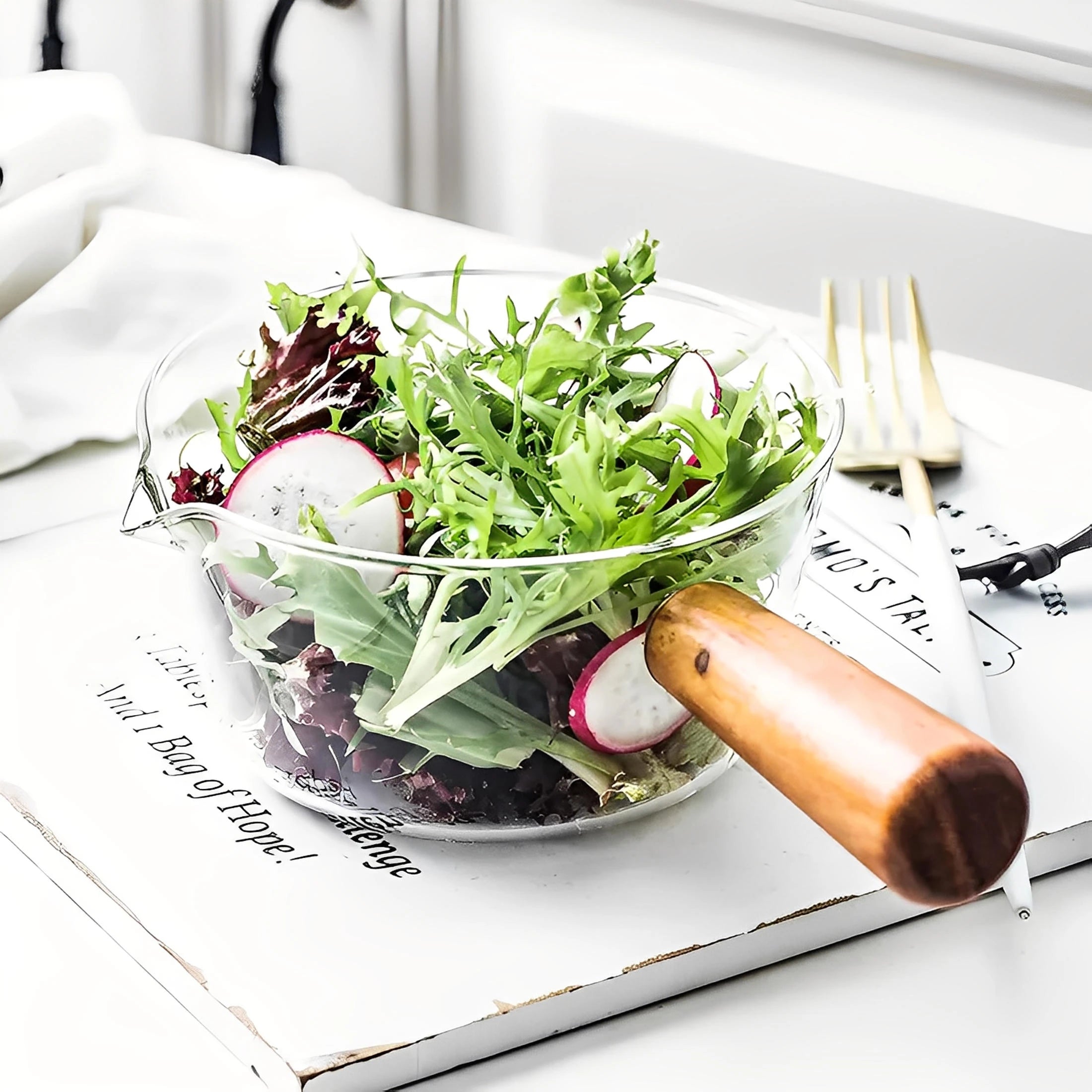 Varmebestandig glas-mælkekande til hjemmebrug