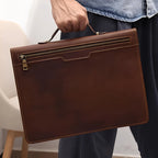 Vintage herre-attachétaske – 13,3 tommer i læder