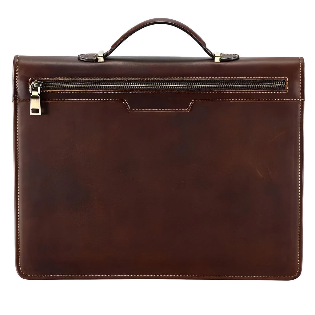 Vintage herre-attachétaske – 13,3 tommer i læder