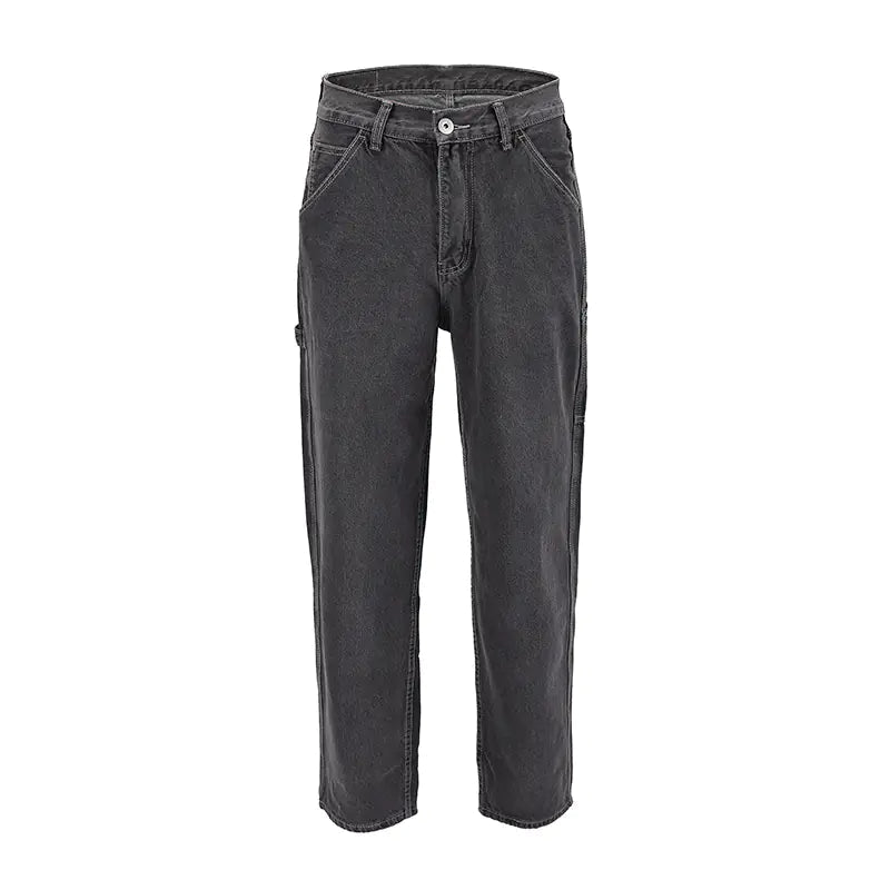 Vintage Loose Fit Washed Denim Pants for Men - StilNord