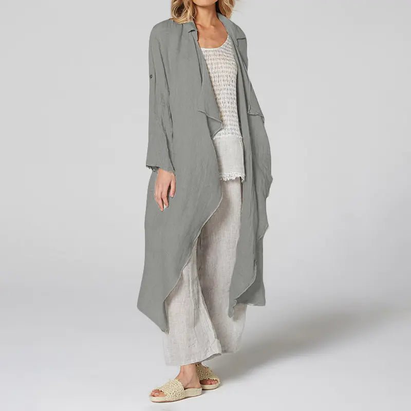 Vintage Style Asymmetrical Long Sleeve Women's Shirt - StilNord