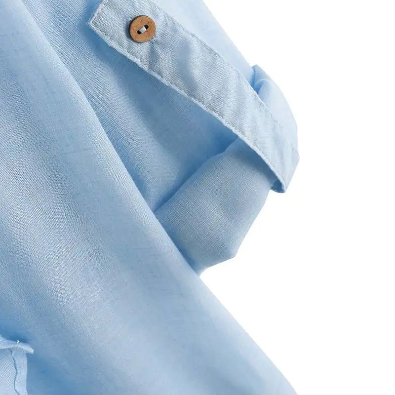 Vintage Style Asymmetrical Long Sleeve Women's Shirt - StilNord