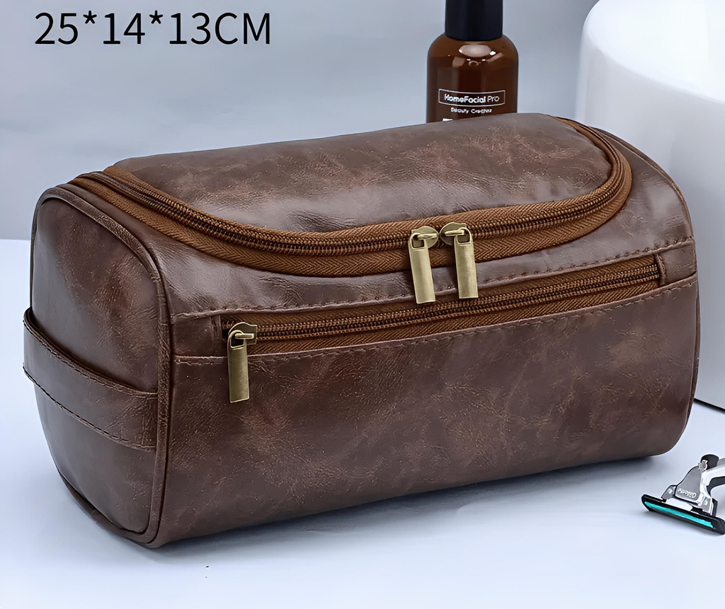 Vintage vandtæt makeup-taske til rejse og toiletartikler