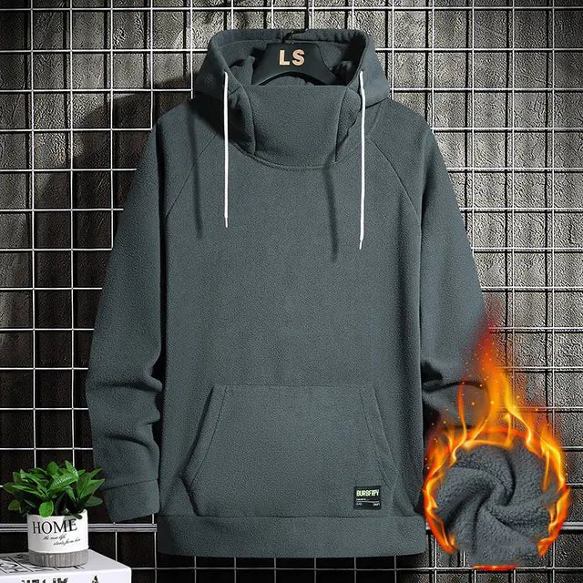 Vinter Velour Mode Street Herre Hoodie - StilNord