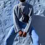 White Slim - fit Stand - collar Plush Pullover Jacket - StilNord