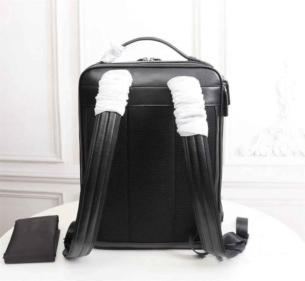 Men's Genuine Leather Waterproof Business Backpack