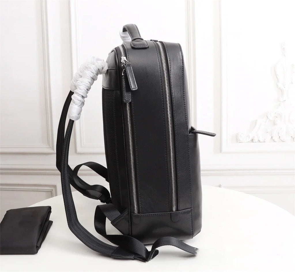 Men's Genuine Leather Waterproof Business Backpack