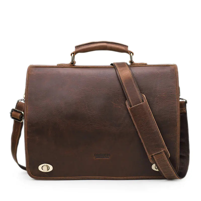 Men's Leather Business Briefcase - Fashionable Design