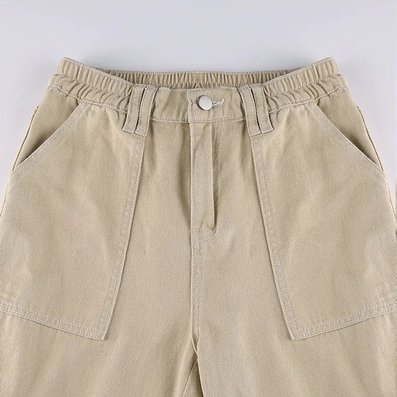 Wide Leg Cargo Pants for Women with Pockets