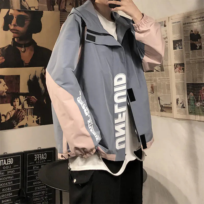 Funktionel jakke i bomuld med hætte