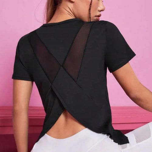 Breathable Quick-dry Mesh Yoga T-shirt